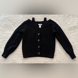 Design History Cropped Knit cardigan with edgy cutouts size S